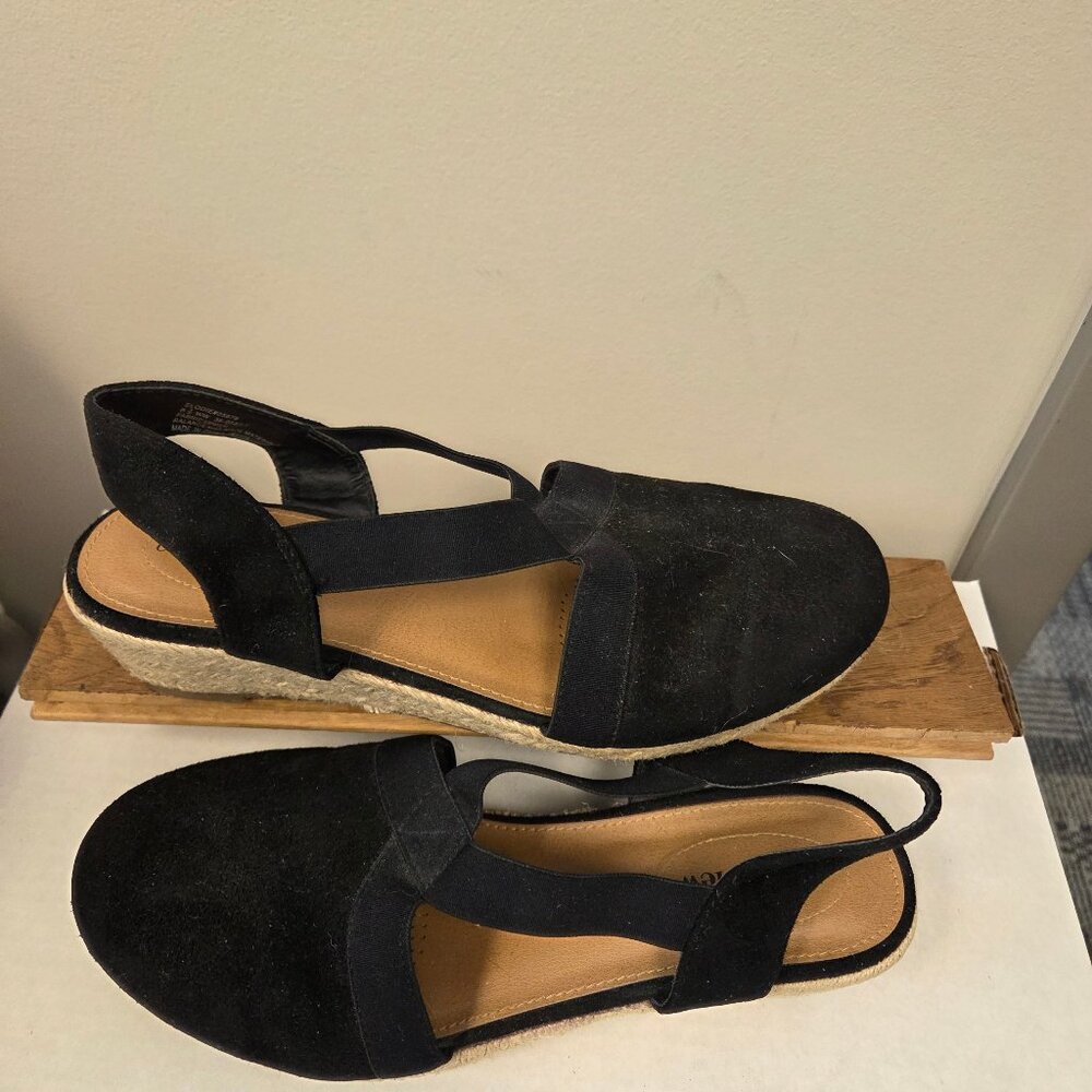 Comfortview Womens The Elodie Espadrille Shoe. Black 8.5 WW - Picture 2 of 7